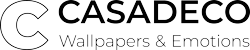 Logo Casadeco z napisem Wallpapers & Emotions na białym tle.