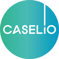 Logo Caselio: zielony okrąg z białym napisem „CASELIO” oraz pionową linią, która przecina literę „L”.